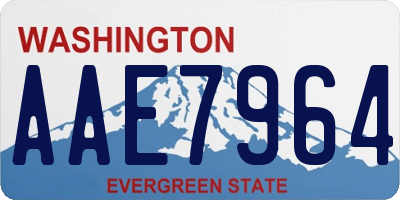 WA license plate AAE7964