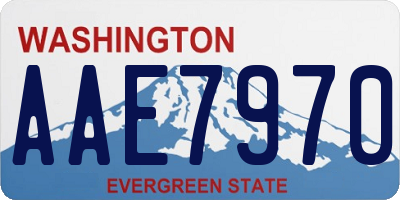 WA license plate AAE7970
