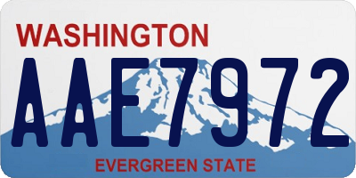 WA license plate AAE7972