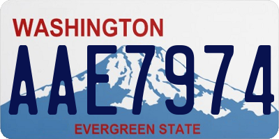 WA license plate AAE7974