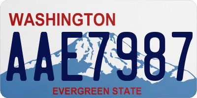 WA license plate AAE7987