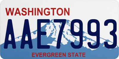 WA license plate AAE7993