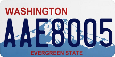 WA license plate AAE8005