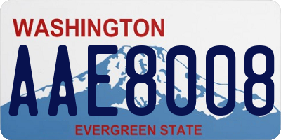 WA license plate AAE8008
