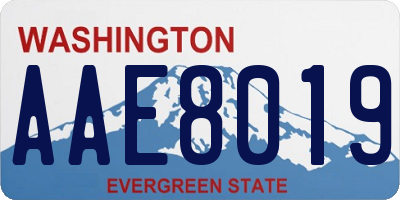 WA license plate AAE8019