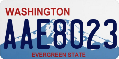 WA license plate AAE8023