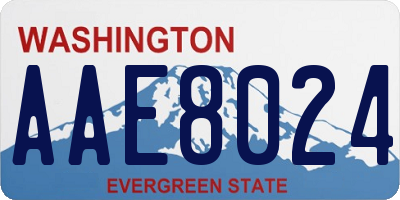 WA license plate AAE8024