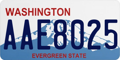 WA license plate AAE8025