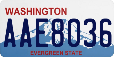 WA license plate AAE8036