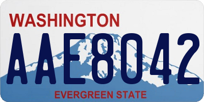 WA license plate AAE8042