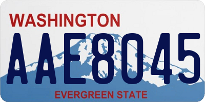 WA license plate AAE8045