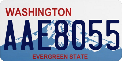 WA license plate AAE8055