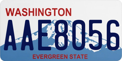WA license plate AAE8056