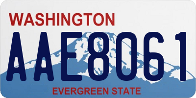 WA license plate AAE8061