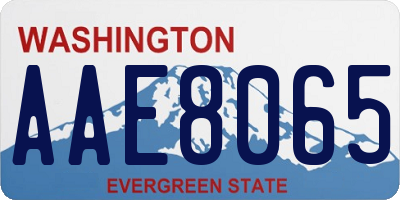 WA license plate AAE8065