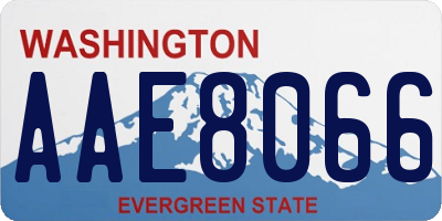 WA license plate AAE8066