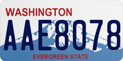 WA license plate AAE8078