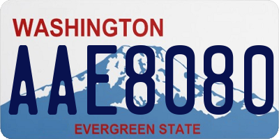 WA license plate AAE8080