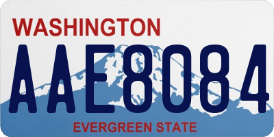 WA license plate AAE8084