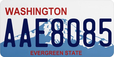 WA license plate AAE8085