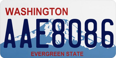 WA license plate AAE8086