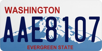 WA license plate AAE8107