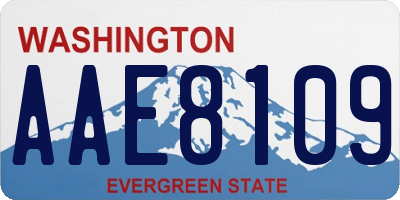 WA license plate AAE8109