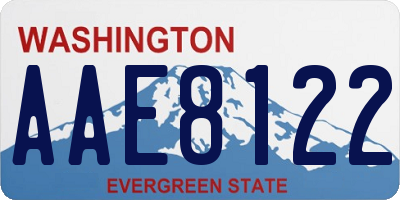 WA license plate AAE8122