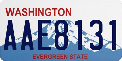 WA license plate AAE8131