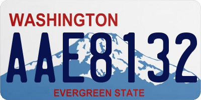 WA license plate AAE8132