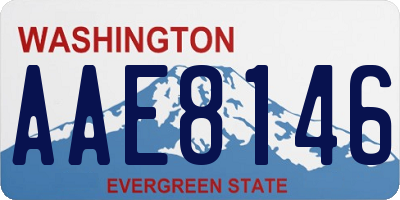WA license plate AAE8146
