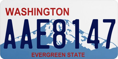 WA license plate AAE8147