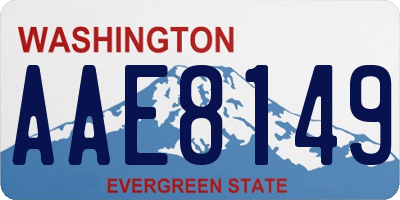 WA license plate AAE8149