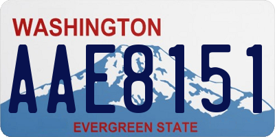 WA license plate AAE8151