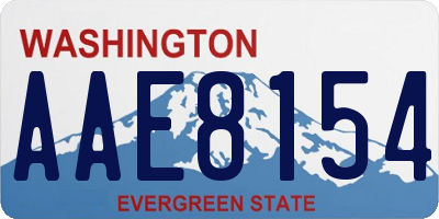 WA license plate AAE8154