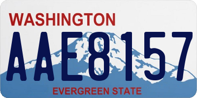WA license plate AAE8157