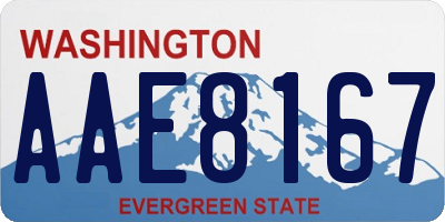 WA license plate AAE8167