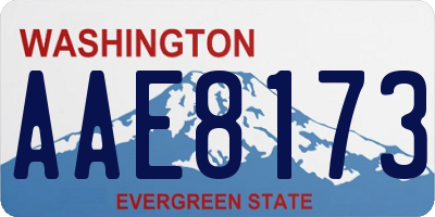 WA license plate AAE8173