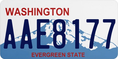 WA license plate AAE8177