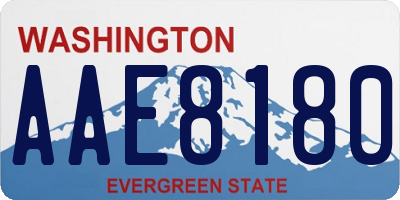 WA license plate AAE8180