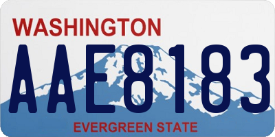 WA license plate AAE8183