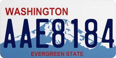 WA license plate AAE8184