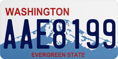 WA license plate AAE8199