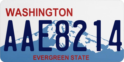 WA license plate AAE8214