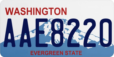 WA license plate AAE8220