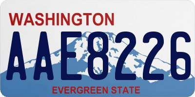 WA license plate AAE8226