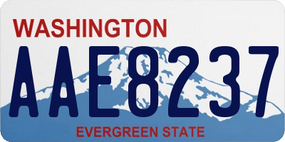 WA license plate AAE8237