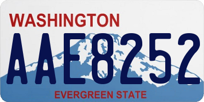 WA license plate AAE8252
