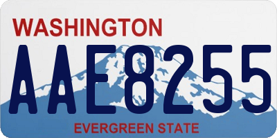 WA license plate AAE8255