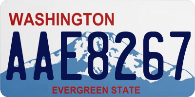 WA license plate AAE8267
